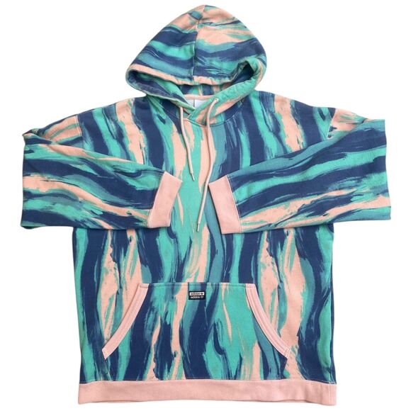 Adidas Originals Pullover Hoodie Sweatshirt Men's Medium Pastel Marbled TV Worn - Picture 8 of 11